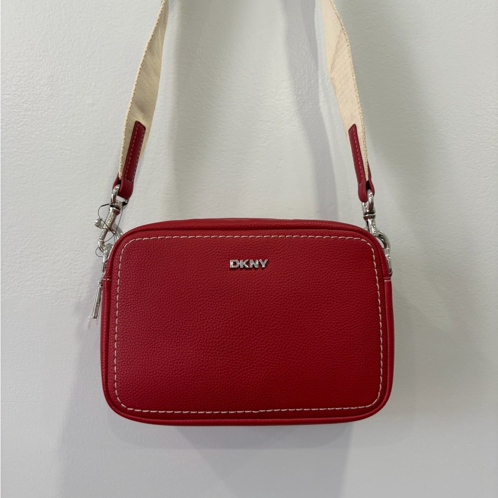 DKNY Red and Cream camera bag